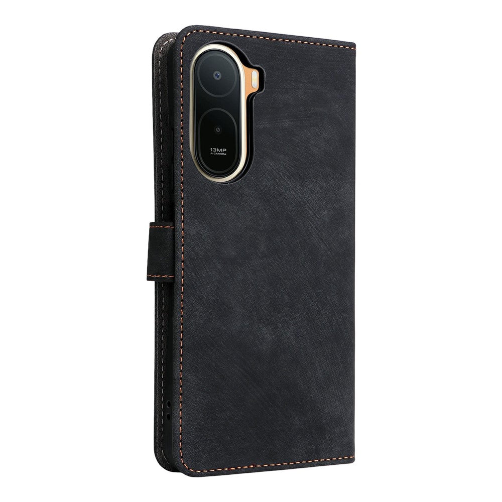 Wallet Case for Xiaomi Poco C85x 5G / Poco C81 4G / Poco C81 Pro 4G / Redmi A7 Pro 4G (171.56mm) / Redmi A7 Pro 5G RFID Blocking PU Leather Phone Cover Stand with Strap