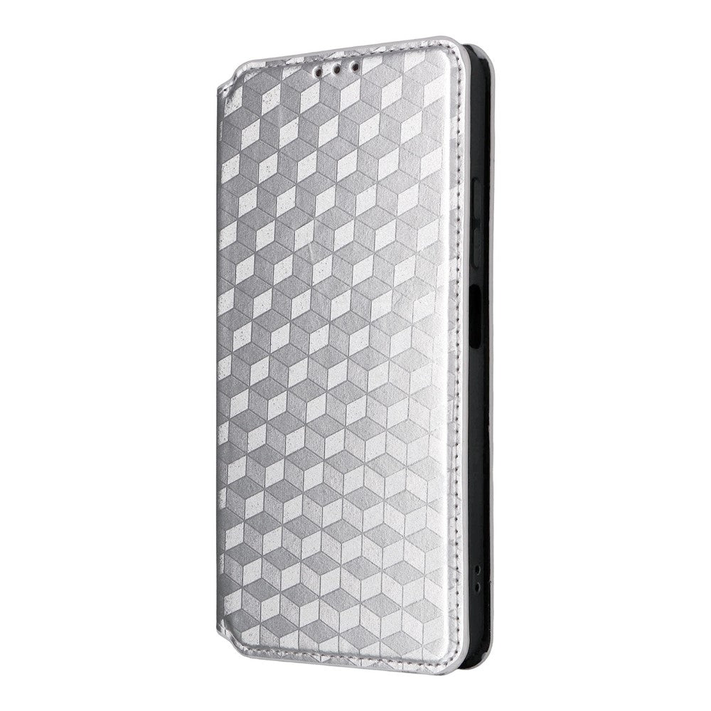 Wallet Case for Xiaomi Poco C85x 5G / Poco C81 4G / Poco C81 Pro 4G / Redmi A7 Pro 4G (171.56mm) / Redmi A7 Pro 5G Rhombus Imprinted PU Leather Phone Cover