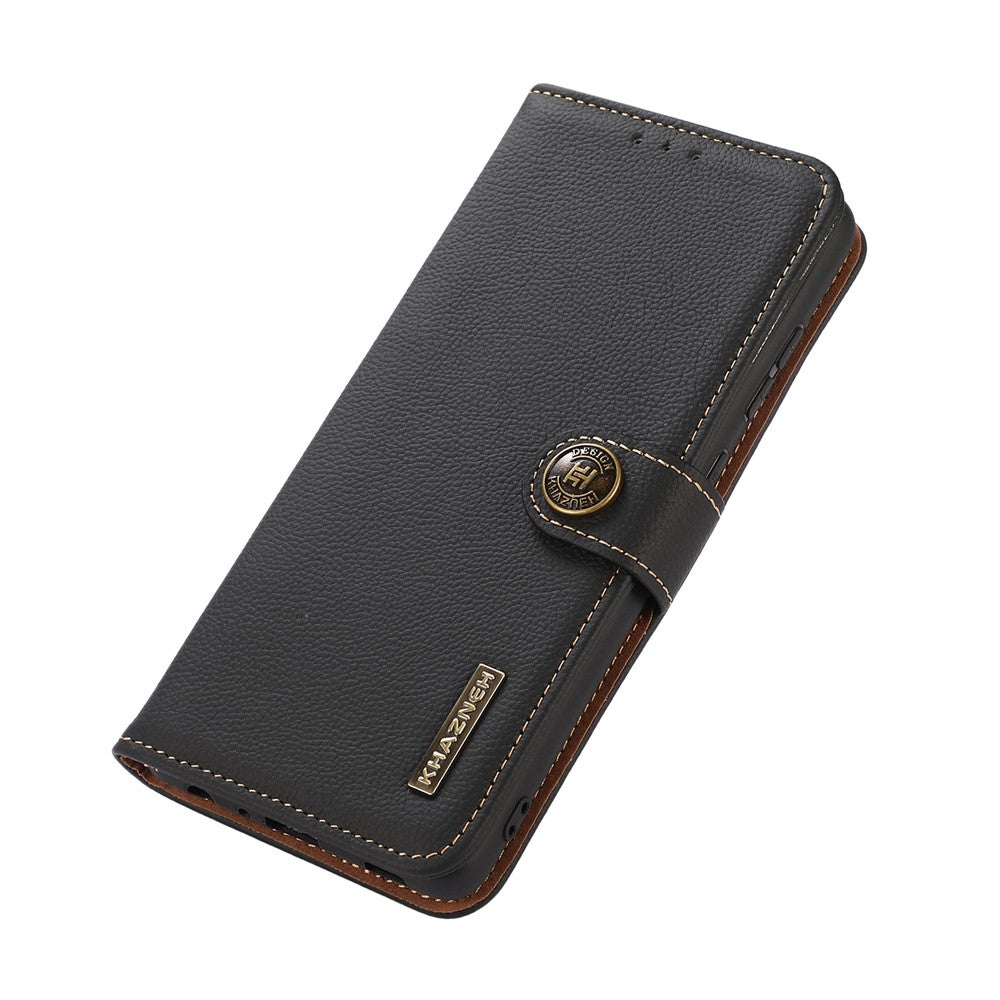 KHAZNEH til Motorola Moto X70 Air Pro 5G / Signature 5G Etui i Ægte Koskind med RFID Blokerende Pung og Telefoncover