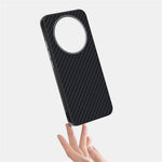 ABEEL Magnetic Case For Honor Magic8 Lite 5G  /  X9d 5G  /  X70 5G Carbon Fiber Texture Phone Back Cover