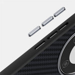 ABEEL Magnetic Case For Honor Magic8 Lite 5G  /  X9d 5G  /  X70 5G Carbon Fiber Texture Phone Back Cover