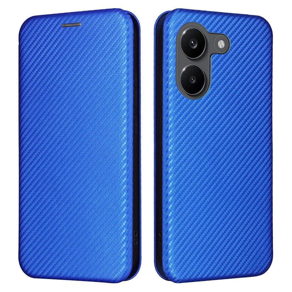 Phone Case For Xiaomi Poco X8 Pro 5G  /  Redmi Turbo 5 5G Carbon Fiber Texture Drop-Proof PU Leather Phone Cover