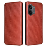 Phone Case For Xiaomi Poco X8 Pro Max 5G  /  Redmi Turbo 5 Max 5G Carbon Fiber Texture Drop-Proof PU Leather Phone Cover