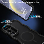 Til Samsung Galaxy A57 5G Magnetisk Etui TPU + PC Telefon Bagcover Hudberøring Bølgeformet