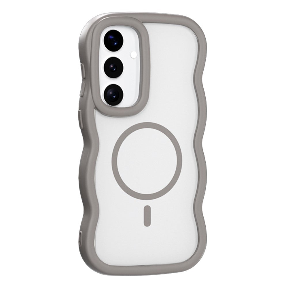 Til Samsung Galaxy A57 5G Magnetisk Etui TPU + PC Telefon Bagcover Hudberøring Bølgeformet