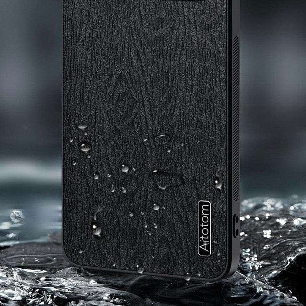 For Oppo Find X9s Pro 5G Case Wood Texture PU Leather Coated PC TPU Phone Cover