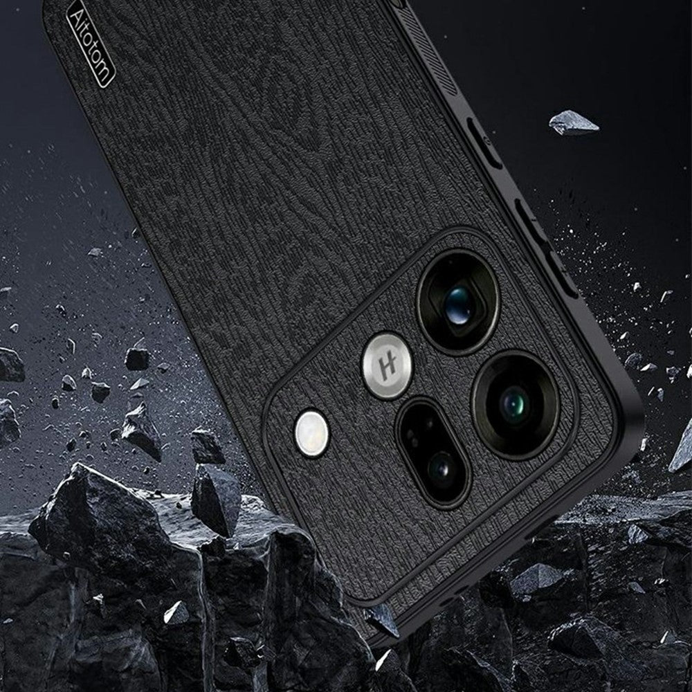 For Oppo Find X9s Pro 5G Case Wood Texture PU Leather Coated PC TPU Phone Cover
