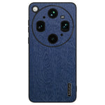 For Oppo Find X9 Ultra 5G Case Wood Texture PU Leather Coated PC TPU Phone Cover