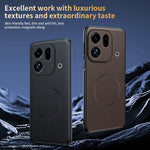 For Oppo Find X9s Pro 5G Magnetic Case Leather Coated TPU + PC Phone Cover
