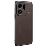 For Oppo Find X9s Pro 5G Magnetic Case Leather Coated TPU + PC Phone Cover