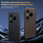 For Huawei Pura 90 Pro Magnetic Case Leather Coated TPU + PC Phone Cover