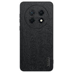 For Huawei Enjoy 90 Pro Max Case Wood Texture PU Leather Coated PC TPU Phone Cover