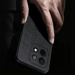 For Huawei Enjoy 90 Plus Case Wood Texture PU Leather Coated PC TPU Phone Cover
