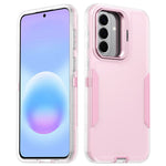 Samsung Galaxy A18 4G / A18 5G / A17 4G / A17 5G / A26 5G / A16 4G / A16 5G-cover, TPU + PC-hybridmobilcover med linseramme i legering, støtte