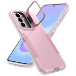 Samsung Galaxy A18 4G / A18 5G / A17 4G / A17 5G / A26 5G / A16 4G / A16 5G-cover, TPU + PC-hybridmobilcover med linseramme i legering, støtte