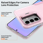 Samsung Galaxy A18 4G / A18 5G / A17 4G / A17 5G / A26 5G / A16 4G / A16 5G-cover, TPU + PC-hybridmobilcover med linseramme i legering, støtte