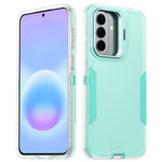 Samsung Galaxy A18 4G / A18 5G / A17 4G / A17 5G / A26 5G / A16 4G / A16 5G-cover, TPU + PC-hybridmobilcover med linseramme i legering, støtte