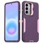 Samsung Galaxy A18 4G / A18 5G / A17 4G / A17 5G / A26 5G / A16 4G / A16 5G-cover, TPU + PC-hybridmobilcover med linseramme i legering, støtte