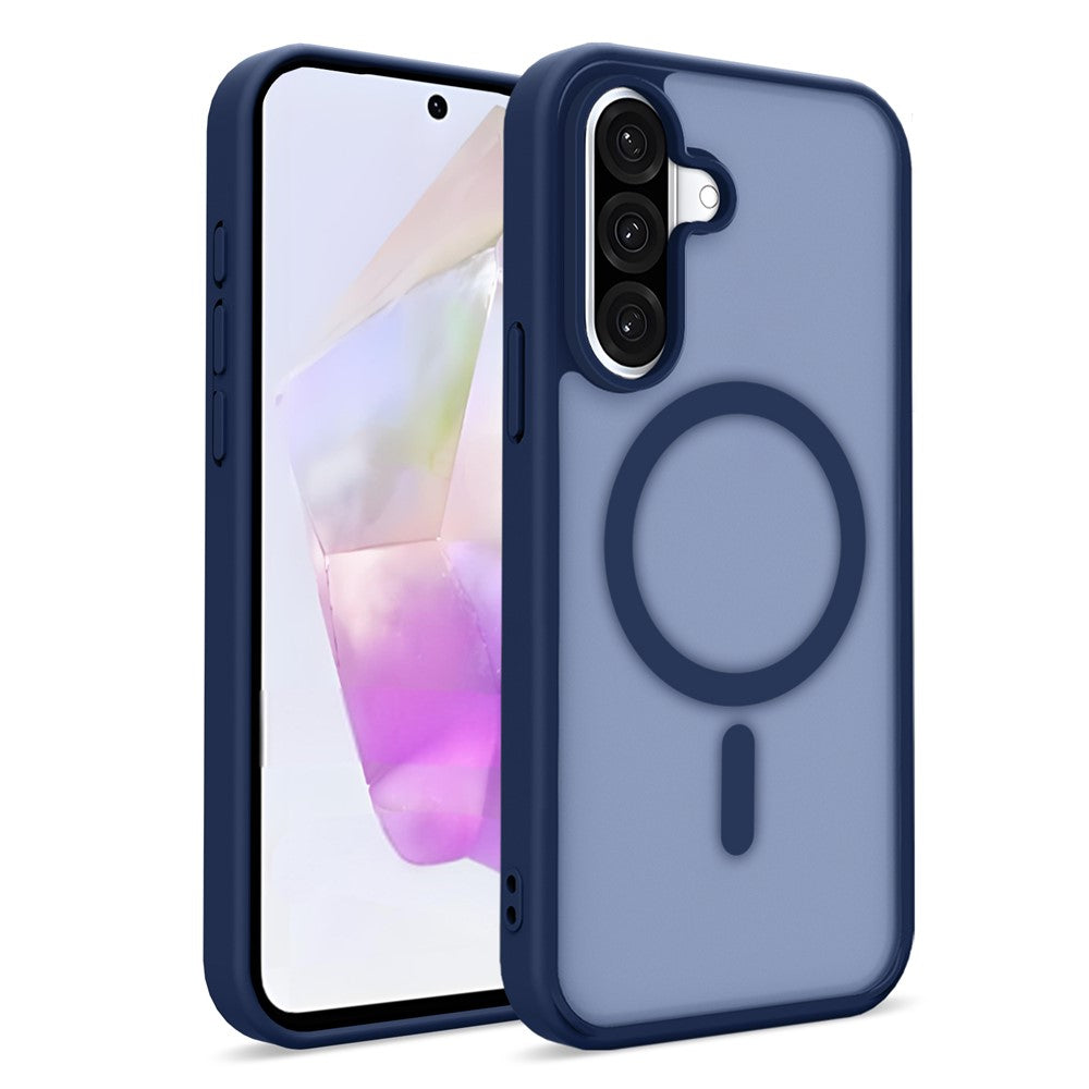 For Samsung Galaxy A56 5G Magnetic Case Skin Touch TPU + PC 2.0mm Thickness Anti-drop Phone Cover
