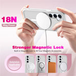 For Samsung Galaxy A55 5G Magnetic Case Skin Touch TPU + PC 2.0mm Thickness Anti-drop Phone Cover