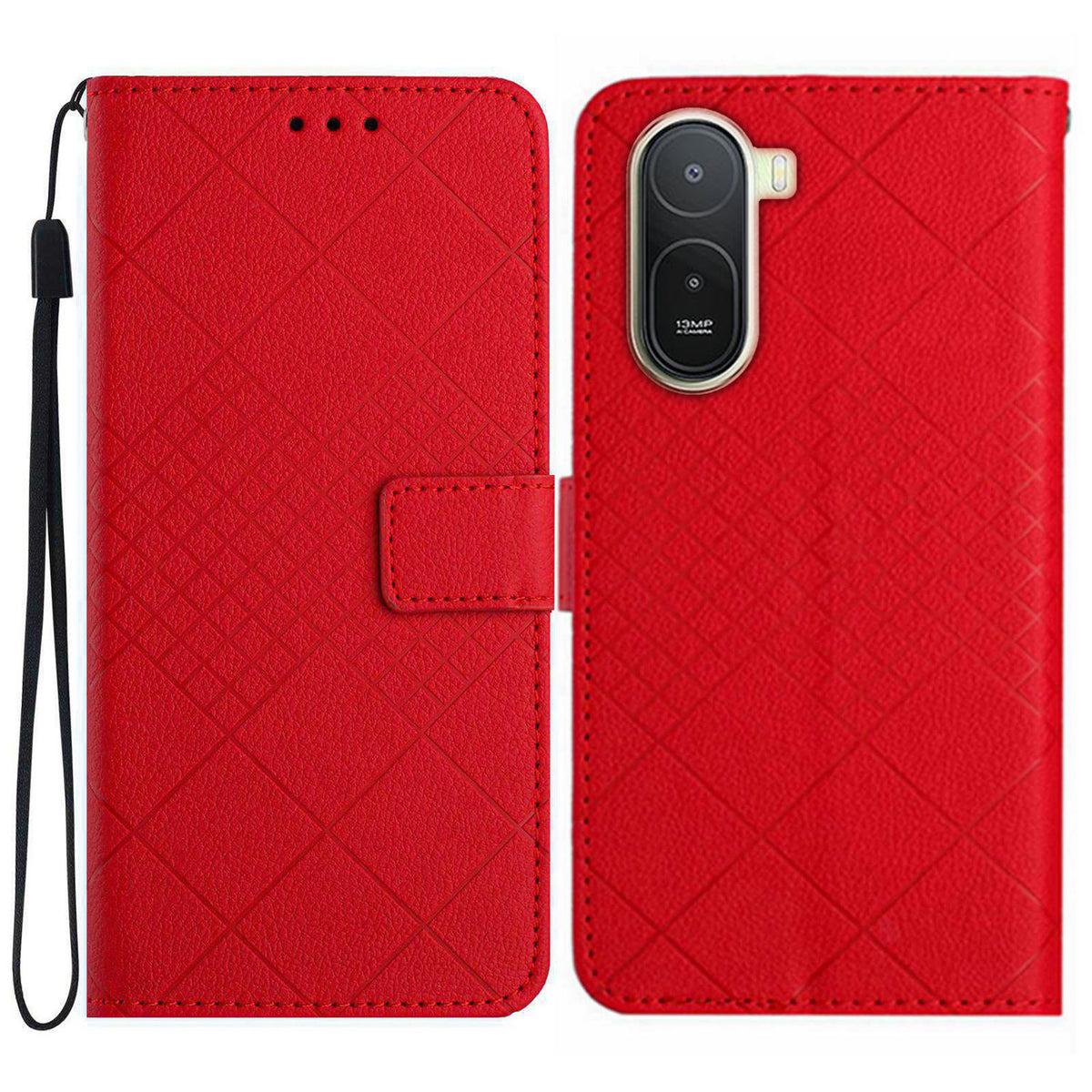 For Xiaomi Poco C85x 5G / Redmi A7 Pro 4G (171.56mm) Case Wallet Imprint PU Leather Flip Folio Phone Cover