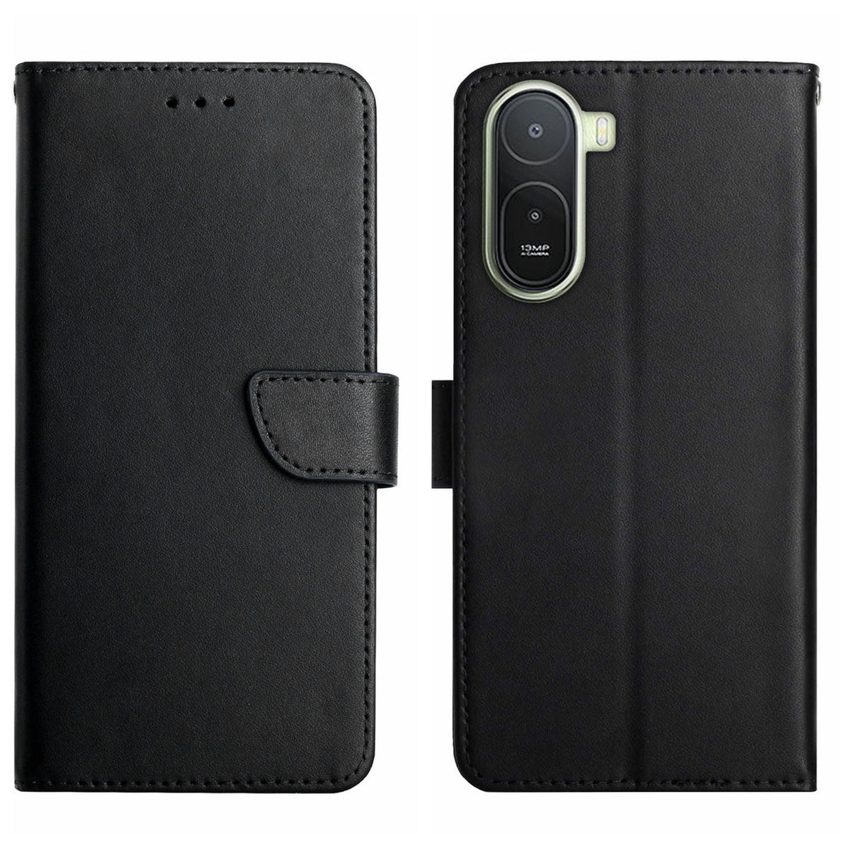Xiaomi Poco C85x 5G / Redmi A7 Pro 4G (171.56mm) fodral i äkta nötskinn, nappatextur.