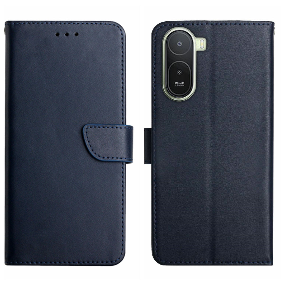 Xiaomi Poco C85x 5G / Redmi A7 Pro 4G (171.56mm) fodral i äkta nötskinn, nappatextur.