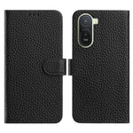 For Xiaomi Poco C85x 5G / Redmi A7 Pro 4G (171.56mm) Case Wallet Stand Litchi Texture Genuine Cow Leather Flip Phone Cover