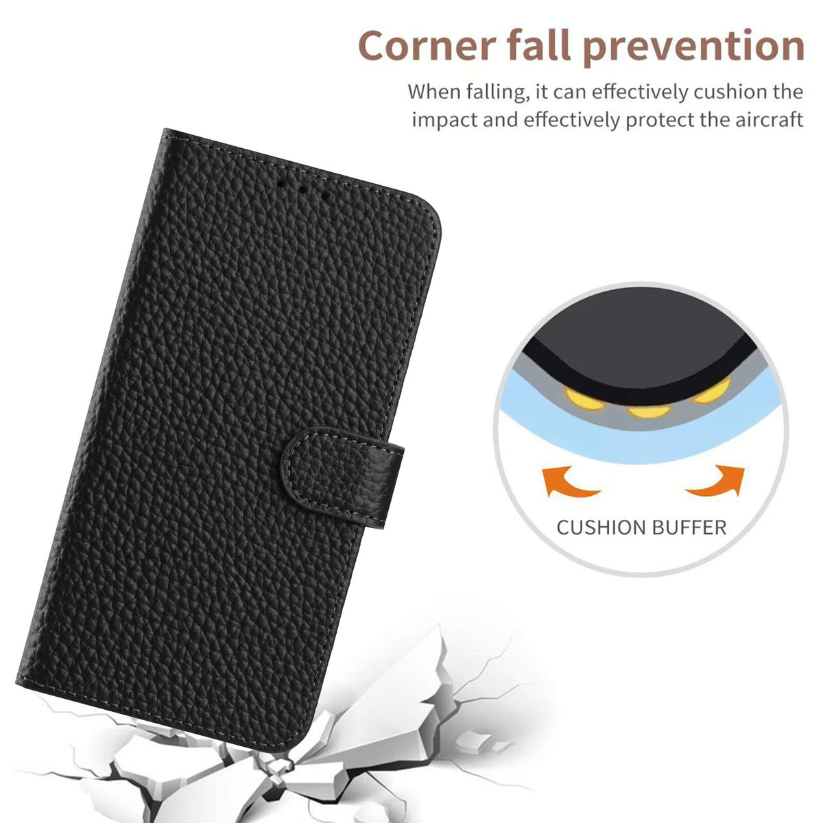 For Xiaomi Poco C85x 5G / Redmi A7 Pro 4G (171.56mm) Case Wallet Stand Litchi Texture Genuine Cow Leather Flip Phone Cover