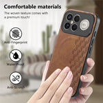 Magnetic Phone Case For Xiaomi Redmi K90 Pro Max 5G  /  Poco F8 Ultra Mobile Back Cover with Grid Pattern Protective PU Leather + PC Cover