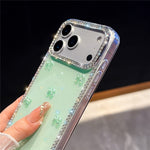 For iPhone 18 Pro Max / 17 Pro Max Case Rhinestone Aurora Butterfly Bow Glitter TPU + PC IMD Phone Cover