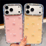 For iPhone 18 Pro Max / 17 Pro Max Case Rhinestone Aurora Butterfly Bow Glitter TPU + PC IMD Phone Cover