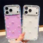 For iPhone 18 Pro Max / 17 Pro Max Case Rhinestone Aurora Butterfly Bow Glitter TPU + PC IMD Phone Cover