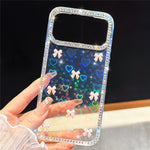 For iPhone 18 Pro Max / 17 Pro Max Case Rhinestone Aurora Butterfly Bow Glitter TPU + PC IMD Phone Cover