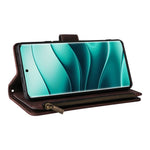 For Xiaomi Redmi Note 15 Pro 5G (Global) Case Zipper Wallet Multiple Card Slots Leather Phone Cover with Wrist Strap