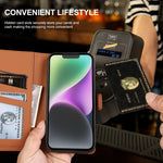 Til iPhone 14 Plus Lædercover Pung Stand TPU + PU Skin-touch Cover