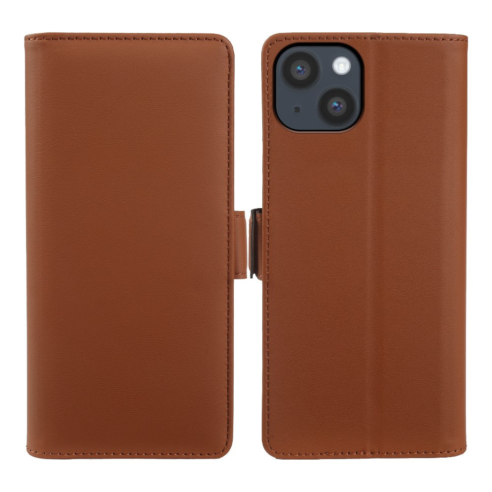 Til iPhone 14 Plus Lædercover Pung Stand TPU + PU Skin-touch Cover