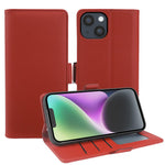 Til iPhone 14 Plus Lædercover Pung Stand TPU + PU Skin-touch Cover