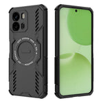 Til Oppo A6x 5G Magnetisk Etui Sommerfugl Armor Hult Varmeafledning PC + TPU Telefoncover
