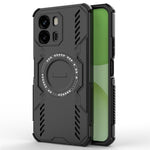 Til Oppo A6x 5G Magnetisk Etui Sommerfugl Armor Hult Varmeafledning PC + TPU Telefoncover
