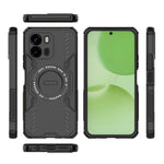 Til Oppo A6x 5G Magnetisk Etui Sommerfugl Armor Hult Varmeafledning PC + TPU Telefoncover