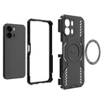 Til Oppo A6x 5G Magnetisk Etui Sommerfugl Armor Hult Varmeafledning PC + TPU Telefoncover