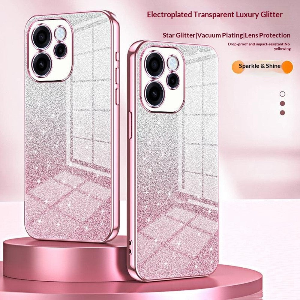 For Oppo Reno15 FS 5G Case Electroplating Gradient Glitter TPU Phone Cover