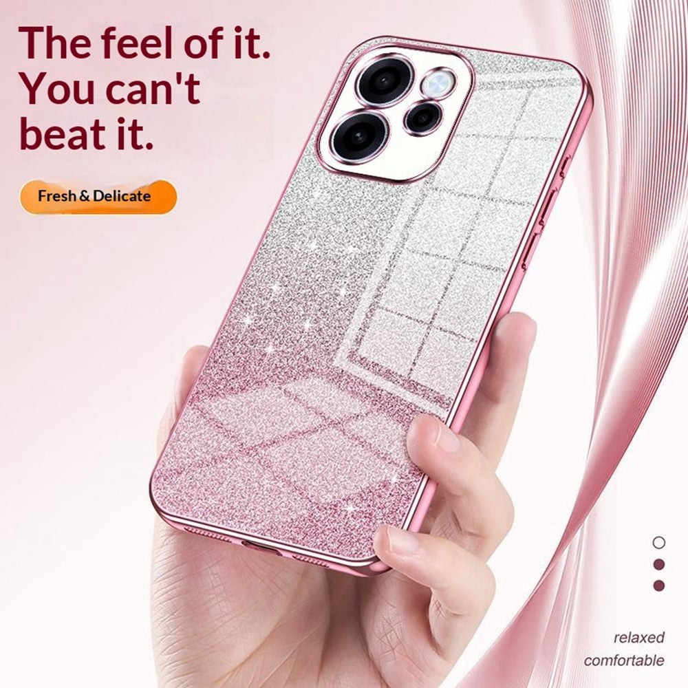 For Oppo Reno15 FS 5G Case Electroplating Gradient Glitter TPU Phone Cover