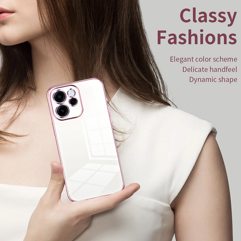 For Oppo Reno15 FS 5G Case Electroplating Frame Soft TPU Phone Cover