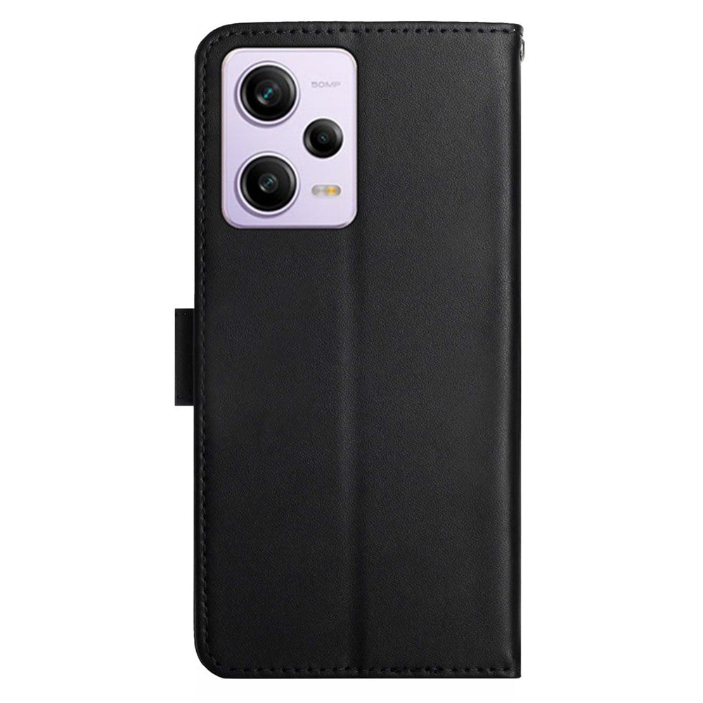 For Xiaomi Redmi Note 12 Pro 5G / Note 12 Pro Speed 5G / Poco X5 Pro 5G HT02 Anti-fall Genuine Leather Magnetic Clasp Nappa Texture Wallet Case with Stand Function Flip Phone Cover Shell