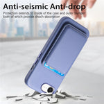 Magnetic Case For iPhone 17e  /  16e Detachable Card Slot Leather+TPU Phone Cover with Metal Buttons