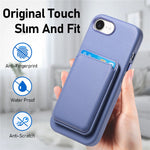 Magnetic Case For iPhone 17e  /  16e Detachable Card Slot Leather+TPU Phone Cover with Metal Buttons