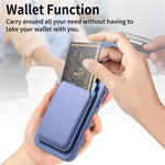 Magnetic Case For iPhone 17e  /  16e Detachable Card Slot Leather+TPU Phone Cover with Metal Buttons