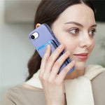 Magnetic Case For iPhone 17e  /  16e Detachable Card Slot Leather+TPU Phone Cover with Metal Buttons